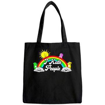 Discover I Hate People Rainbow Printed Tote Bag