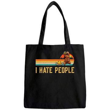 Discover Bear Camping Tote Bag I Hate People Bear Drinking Outdoor Lover Tote Bag