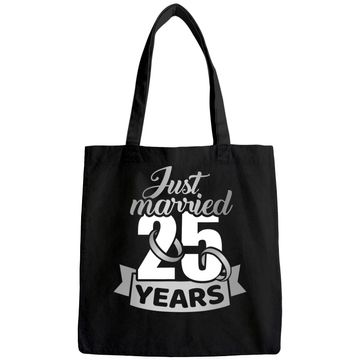 Discover Just married 25 years 25th wedding anniversary Tote Bag