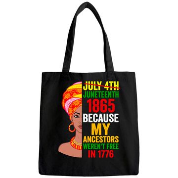 Discover Juneteenth Queen Melanin African American Women Tee Tote Bag