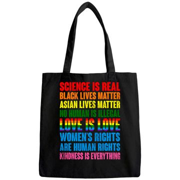 Discover Stop Hate Asian Men's Tote Bag Science Is Real Black Lives Matter