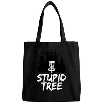 Discover Stupid Tree Disc Golf Tote Bag Funny Frisbee Golf Tee Tote Bag