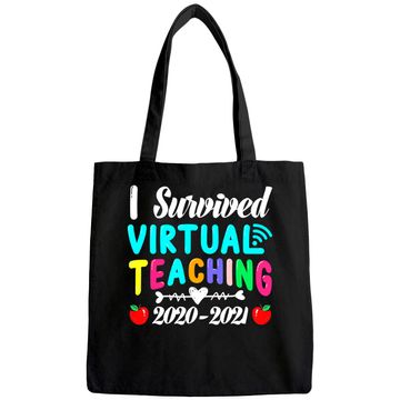 Discover I Survived Virtual Teaching End Of Year Teacher 2020 2021 Tote Bag