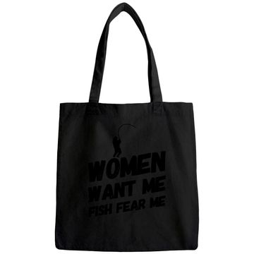 Discover Women Want Me Fish Fear Me Tote Bag