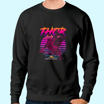 Discover Marvel Thor Ragnarok 80s Retro Sunset Halftone Hero Sweatshirt