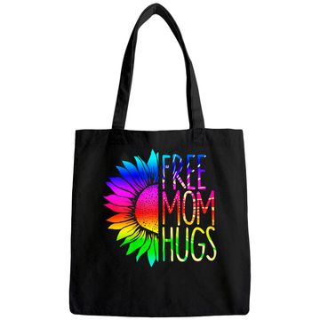 Discover Womens Free Mom Hugs Tote Bag - LGBT Rainbow Sunflower Tote Bag Tote Bag