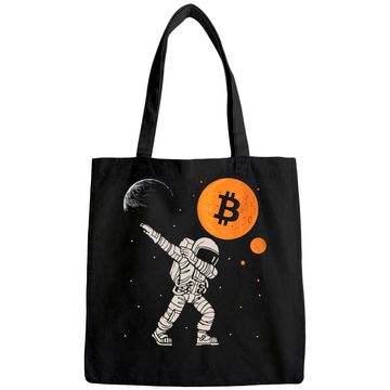 Discover Bitcoin To The Moon Dabbing Astronaut Funny HODL BTC Crypto Tote Bag