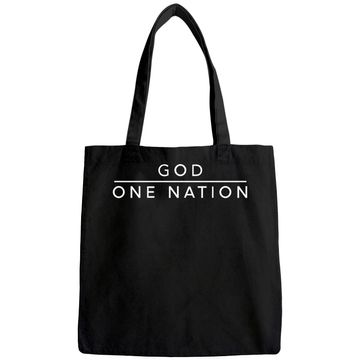 Discover One Nation Under God Line Art Patriotic Christian Tote Bag