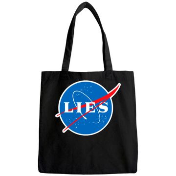 Discover NASA Lies Flat Earth Tote Bag