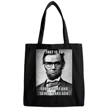 Discover Funny Hipster Abraham Lincoln Tote Bag