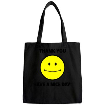 Discover Thank You Have a Nice Day Smiley Grocery Bag Novelty Tote Bag