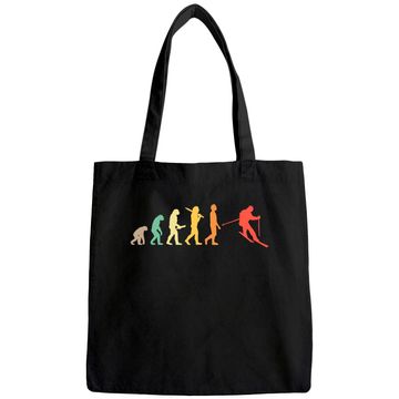 Discover Retro Skiing Evolution Gift For Skiers Tote Bag