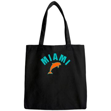 Discover Miami Men's Tote Bag Retro Dolphin