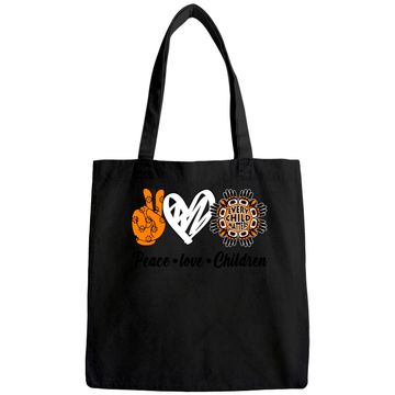 Discover Every Child Matters Men's Tote Bag Peace Love Children