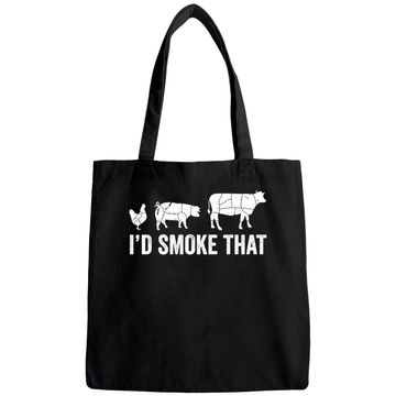 Discover I'd Smoke That Fun BBQ Smoker Chef Tote Bag