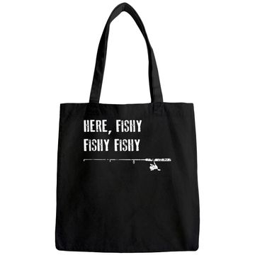 Discover Funny Fishing Tote Bag Here Fishy Fishy Fathers Day Gift