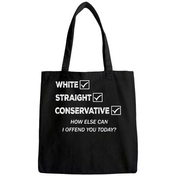 Discover Conservative Republican White Straight Tote Bag