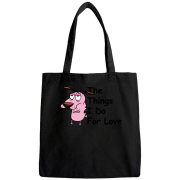 Discover Courage the Cowardly Dog For Love Tote Bag
