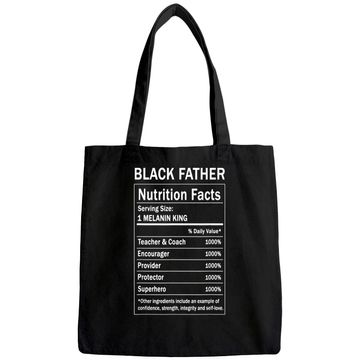 Discover Black Father Nutrition Fact  Tote Bag