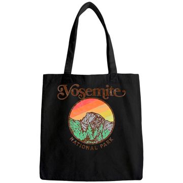Discover Yosemite National Park Vintage Style Retro 80s Graphic Premium Tote Bag