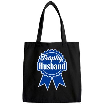 Discover Trophy Husband Retro Ribbon Style Tote Bag