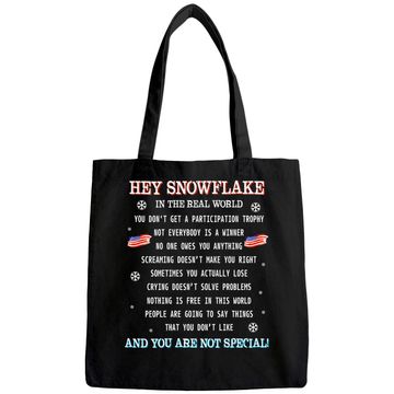 Discover Hey Snowflake the real world veteran Tote Bag