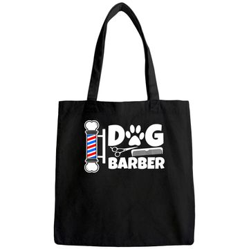 Discover Funny Dog Barber Groomer Tote Bag
