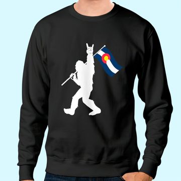 Discover Colorado Bigfoot Rock and Roll Sweatshirt