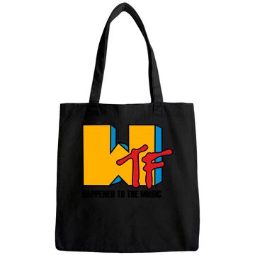 Discover WTF Happened to Music Tote Bag
