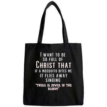 Discover Christ Christian Mosquito Joke Tote Bag