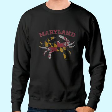 Discover Maryland State Blue Crab Pride Flag Sweatshirt