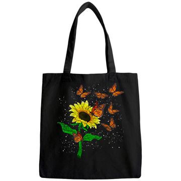 Discover Flower Blossom Butterflies Nature Butterfly Sunflower Tote Bag