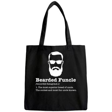 Discover Bearded Funcle Tote Bag Funny Uncle Vintage Style Tote Bag