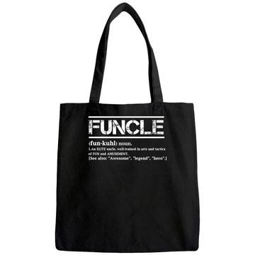 Discover Cool Uncle Gift Uncle B-day Present Funcle Definition Uncle Tote Bag
