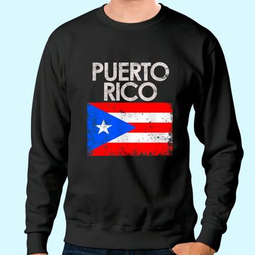 Discover Vintage Puerto Rico Rican Flag Sweatshirt