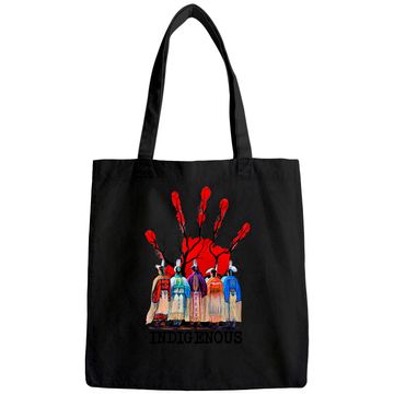 Discover Native American Indigenous Red Hand Tote Bag