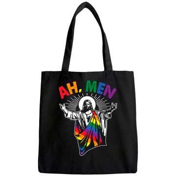 Discover Ah Men Gay Jesus Christian Tote Bag