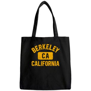 Discover Berkeley CA California Gym Style Distressed Amber Print Tote Bag