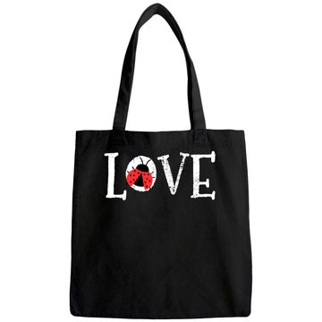 Discover Ladybug Love Vintage Tote Bag