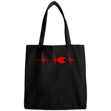 Discover Ladybug Heartbeat EKG Pulse Insects Bugs Entomology Tote Bag