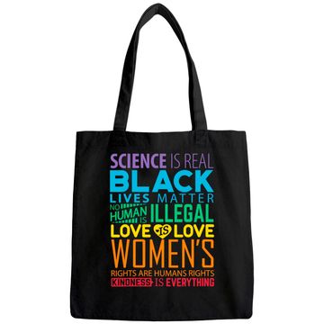 Discover Science Is Real BLM Rainbow Tote Bag