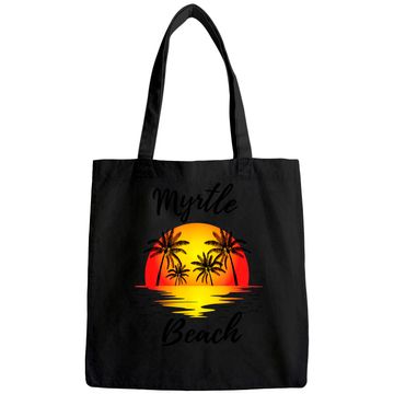 Discover Myrtle Beach Tote Bag Sunset Palm