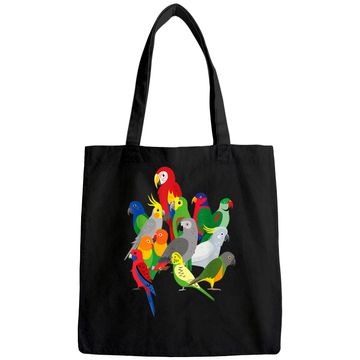 Discover Parrot Flock - Macaw, Cockatoo, African Grey, & Budgie Tote Bag