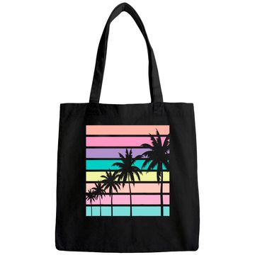 Discover Pastel Tote Bag Palm Tree Vacation Beach