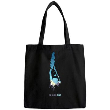 Discover Id Climb That Tote Bag, Mountain Climber Gift Rock Climbing Tote Bag