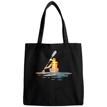 Discover Kayaking Silhouette Kayak Kayaker Tote Bag