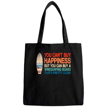 Discover Windsurfing Quote Retro Vintage Windsurfer Tote Bag