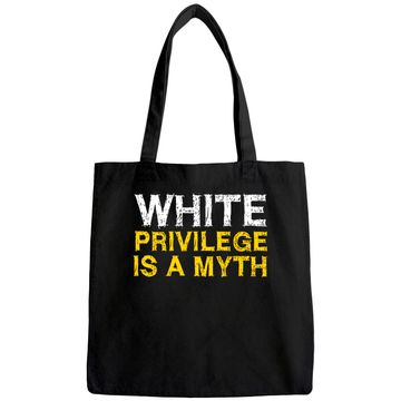 Discover Vintage Distressed Libertarian White Privilege Is A Myth Tote Bag