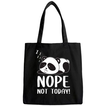 Discover Nope Not Today Sleeping Cute Panda Lazy Chilling Funny Quote Tote Bag