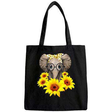 Discover Elephant Sunflower Cute Elephant Love Sunflower Tote Bag
